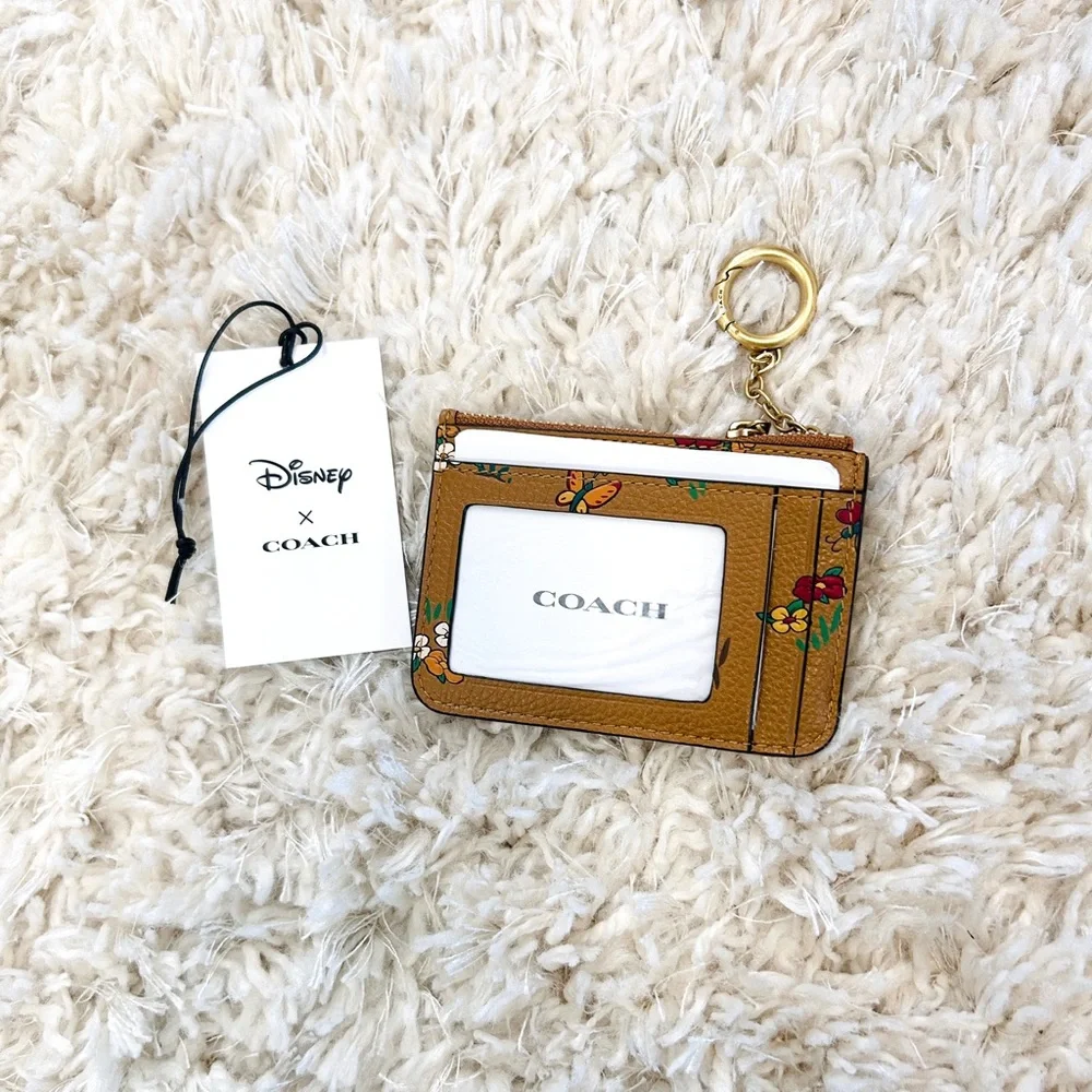 NWT💗Coach Essential X Disney Mini Id Card Case Mickey And Minnie Mouse CAE76 - Picture 4 of 4